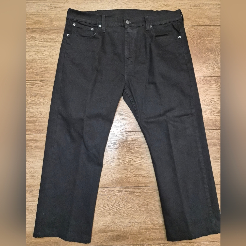 EUC Levi's 569 Loose Straight Mens Black Jeans W38xL27 Hemmed PROFESSIONALLY